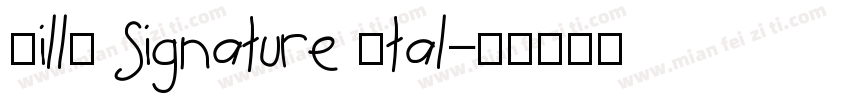 Billy Signature Ital字体转换